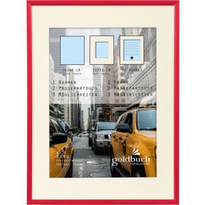 Goldbuch Kunststoffrahmen Puro mit Passepartout 10x15 bis 30x40 cm Hoch Quer