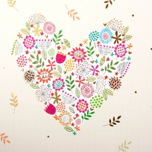 Album de nuntă Goldbuch Flowers in the Heart 30x31 cm 60 pagini albe