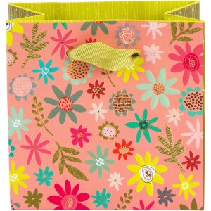 Goldbuch Geschenktasche Blooming Tales 10x10 cm gold