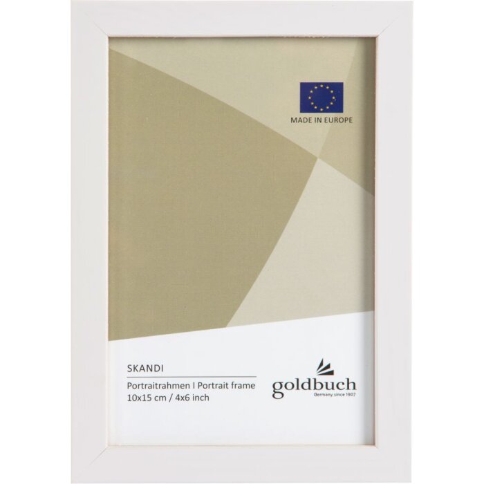 Goldbuch cadru foto din lemn Skandi 10x15 cm alb profil normal bloc de sticlă