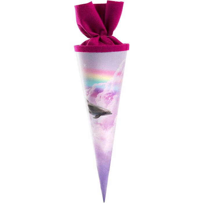 Goldbuch Con pentru Școală 35 cm Delfini, cu Închidere din Pâslă