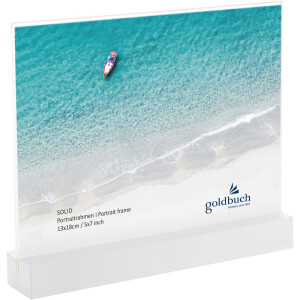 Cadru foto acrilic Solid 13x18 cm alb