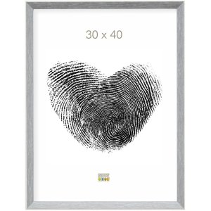 Deknudt S46CH7 Bilderrahmen grau-blau weißer Rand Kunststoff Klarglas MDF 30x30