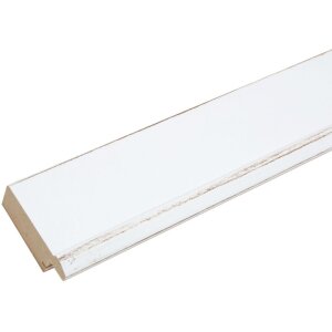 Rama foto albă pictată din lemn, 10x15 cm