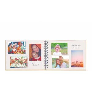 Album spiralat Panodia Manille roșu 23x34 cm 60 pagini crem pentru 180 fotografii