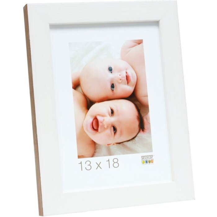 Deknudt S46JH1 Holzrahmen weiß mit holzfarbiger Rand