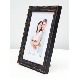 Deknudt S46MF2 Schwarzer Holzrahmen verwittert rustikal für Wand oder Tisch