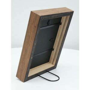 Deknudt S46PH7 ramă foto din lemn gri cu margine de culoare lemn