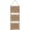 S67TV1 Agățător pentru fotografii driftwood gri 3 fotografii 10x15 cm 13x18 cm cu șnur