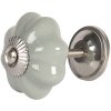 Clayre & Eef 64380 Buton de ușă Ø 4 cm Ceramică gri