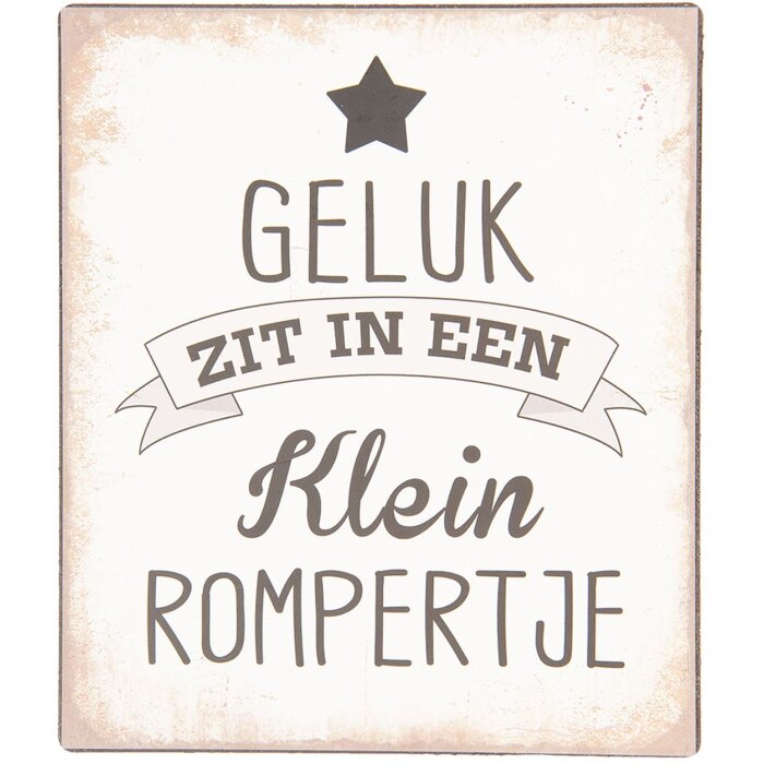 Text sign 13x15 cm - Clayre & Eef 6Y3648NL