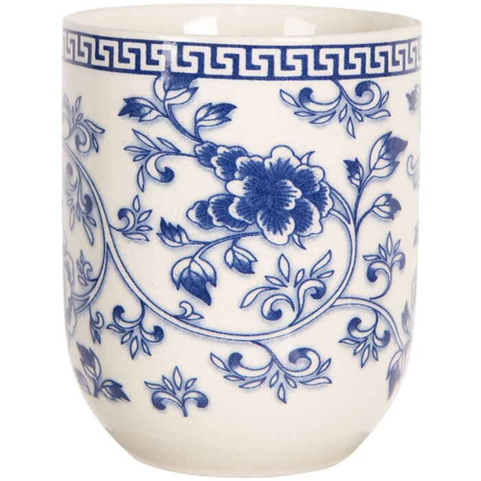 Clayre & Eef 6CEMU0087 Cană Porțelan albastru Ø 6x8 cm 0,1 L