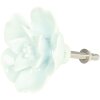 Clayre & Eef 64281 Buton de ușă floare de ceramică verde Ø 4 cm Buton de mobilă