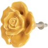 Clayre & Eef 64282 Buton ușă Ø 4 cm flori ceramice galbene