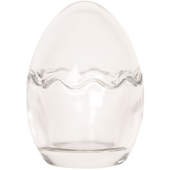 Clayre & Eef 6GL2499 Borcan de depozitare Ø 6x9 cm borcan de depozitare rotund din sticlă