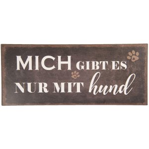 Semn cu text 30x13 cm - Clayre & Eef 6Y3619D