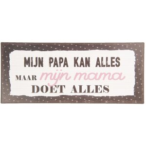 Semn cu text 30x13 cm - Clayre & Eef 6Y3660NL