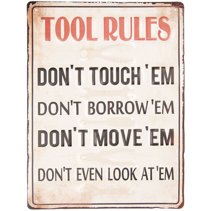 Semn cu text 30x40 cm - Clayre & Eef 6Y3491