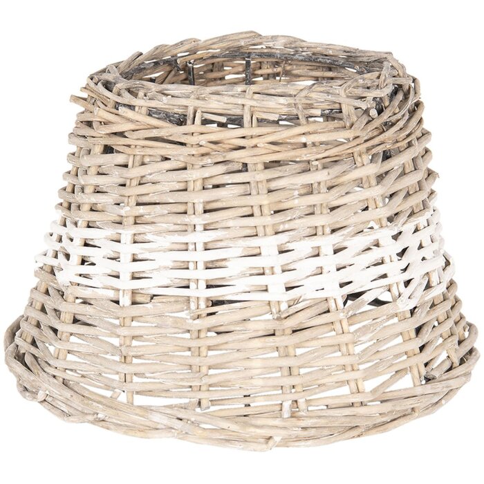Clayre & Eef 6LAK0477 Abajur rattan natural Ø 23x16 cm E27