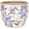 Clayre & Eef 6CE1031M Ghiveci de flori 18x17cm Albastru Bej Floral Ceramică