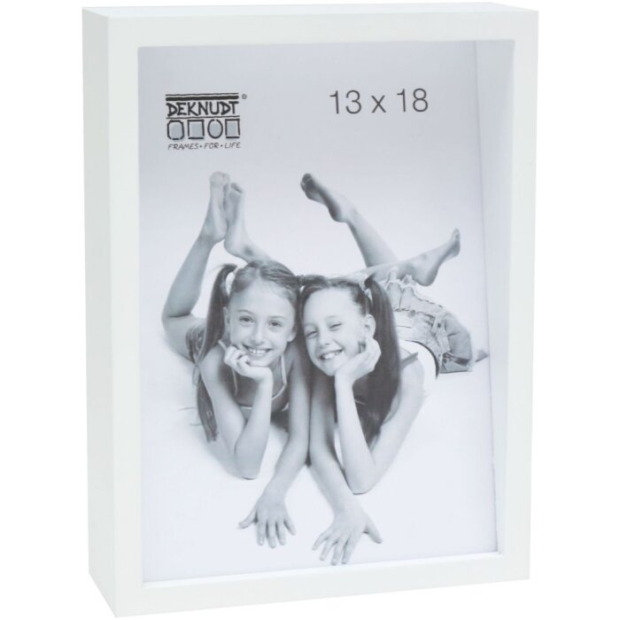 Deknudt S68QK1 Weißer Blockrahmen mit schräger Rückwand