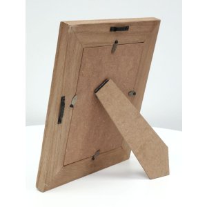 Deknudt S67TX1 Schmaler Rahmen in weiß mit Holzpassepartout