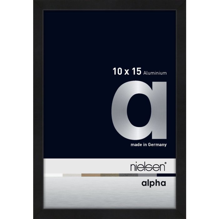 Nielsen aluminiu cadru foto Alpha 10x15 cm anodizat negru mat
