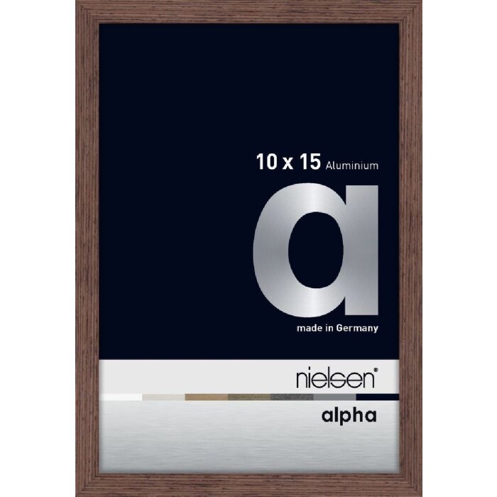 Nielsen aluminiu cadru Alpha 10x15 cm wengé lumina