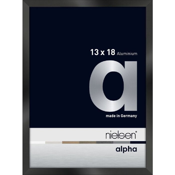 Nielsen aluminiu cadru Alpha 13x18 cm anodizat negru lucios