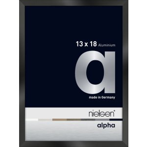 Nielsen aluminiu cadru Alpha 13x18 cm anodizat negru lucios