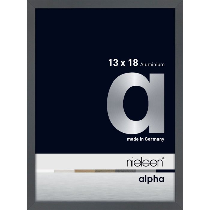 Nielsen aluminiu cadru Alpha 13x18 cm gri închis lucios