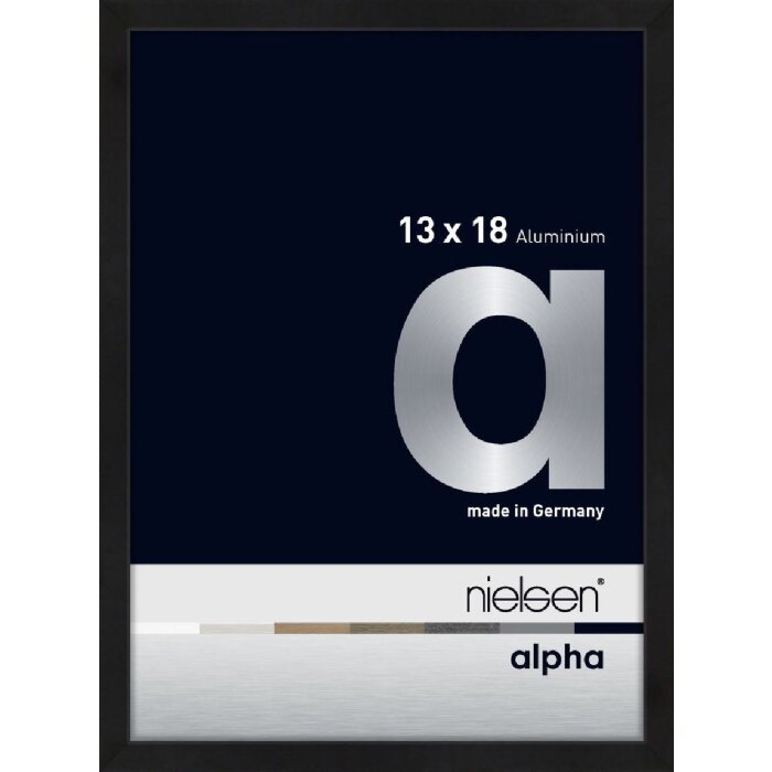 Nielsen aluminiu cadru Alpha 13x18 cm anodizat negru mat