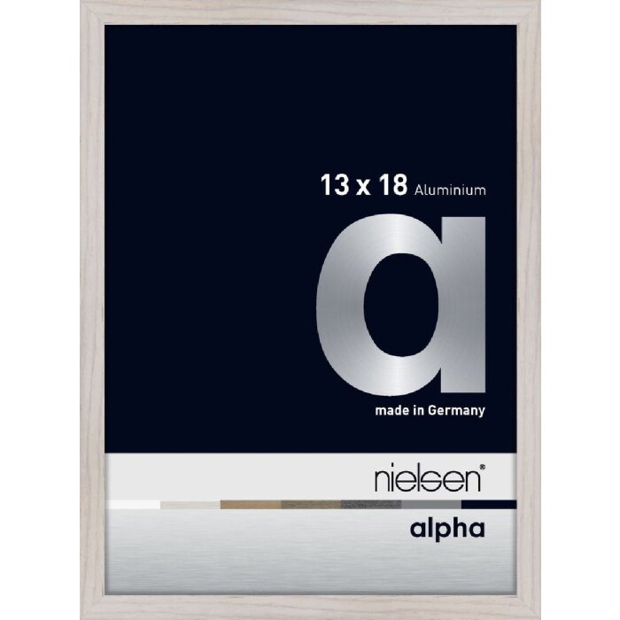Nielsen aluminiu cadru Alpha 13x18 cm stejar alb