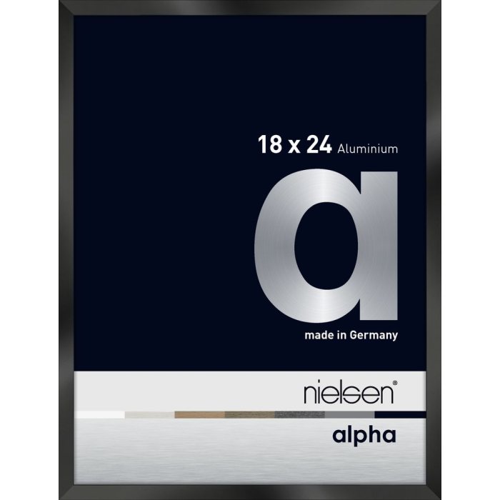Nielsen aluminiu cadru Alpha 18x24 cm anodizat negru lucios