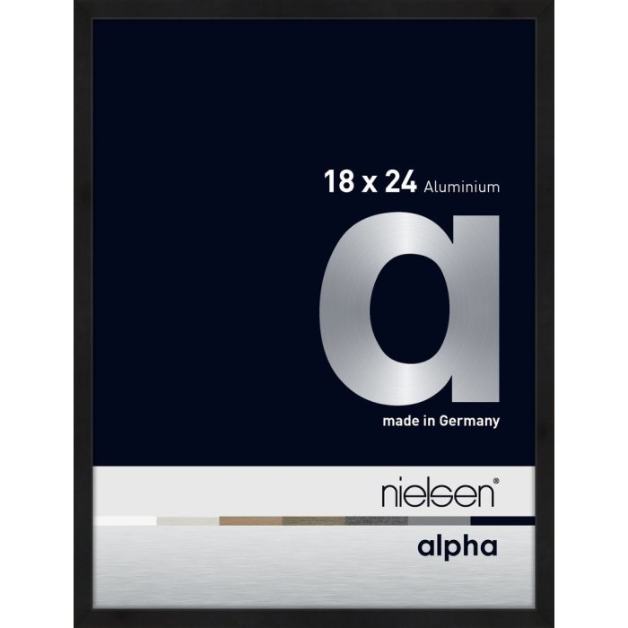 Nielsen aluminiu cadru Alpha 18x24 cm anodizat negru mat