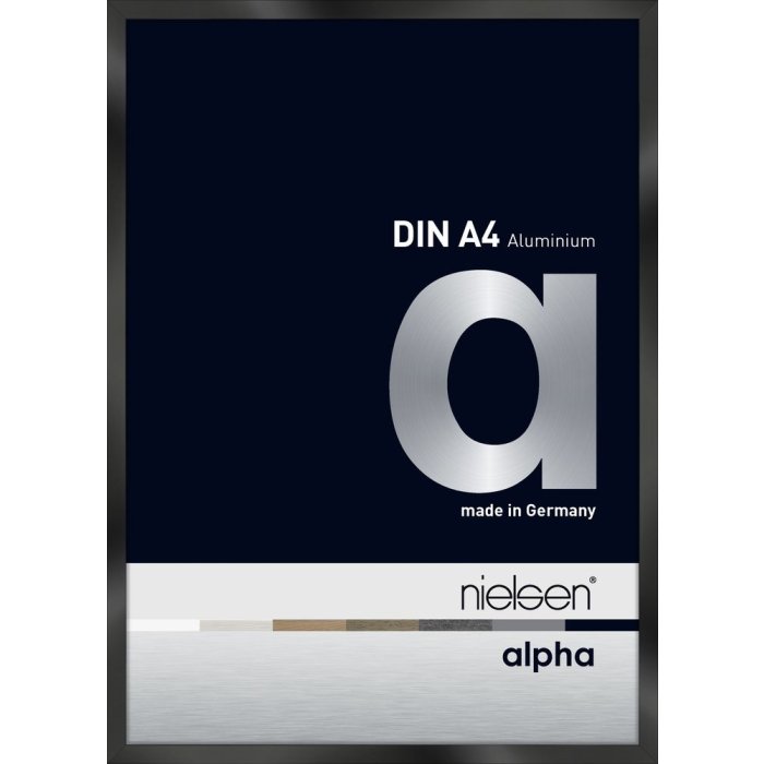 Nielsen aluminiu cadru foto Alpha 21x29.7 cm anodizat negru lucios