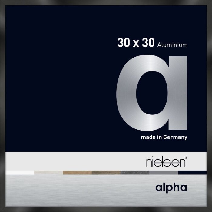 Nielsen aluminiu cadru Alpha 30x30 cm anodizat negru lucios