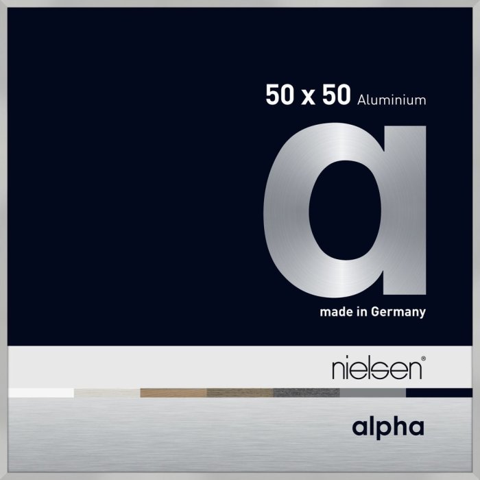 Nielsen aluminiu cadru Alpha 50x50 cm argint mat îngust