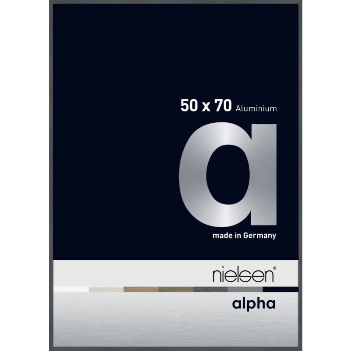 Nielsen aluminiu cadru Alpha 50x70 cm gri închis lucios