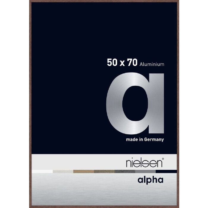 Nielsen aluminiu cadru Alpha 50x70 cm wengé lumina