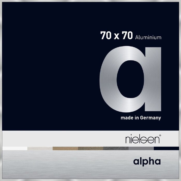 Nielsen aluminiu cadru Alpha 70x70 cm argint