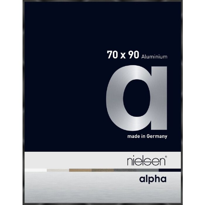 Nielsen aluminiu cadru Alpha 70x90 cm anodizat negru lucios
