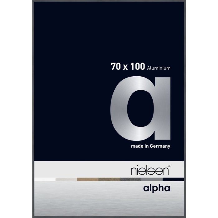 Nielsen aluminiu cadru Alpha 70x100 cm gri închis lucios
