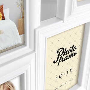 ZEP Tolosa galerie foto cadru de plastic alb 51x42 cm pentru 8 fotografii 10x15 cm