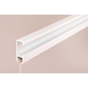 Set de bare pentru galerie din aluminiu, 1 m, alb