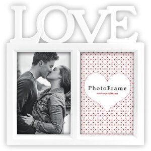 ZEP Madeira Doppelrahmen 2 Fotos 10x15 cm Love 23x23 cm