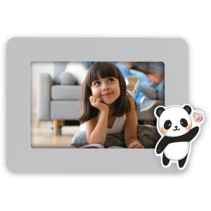 ZEP Arthur Babyrahmen 10x15 cm Panda Bär Holz-Fotorahmen zum Stellen und Hängen