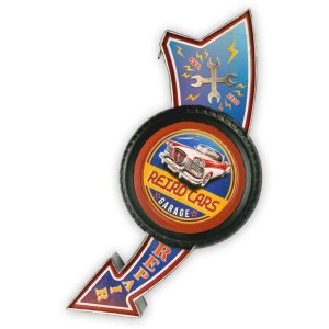 Semn de staniu KANSAS 30x71.6x8.2 cm