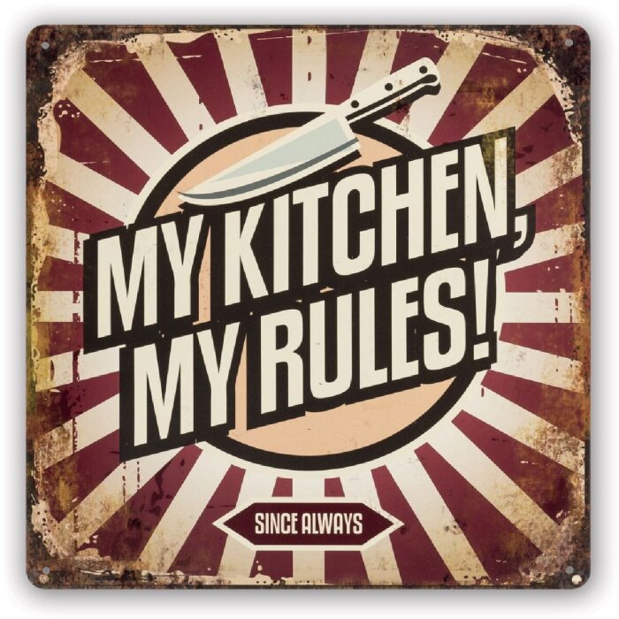 ZEP semn de staniu Bucătăria mea 30x30x0,6 cm