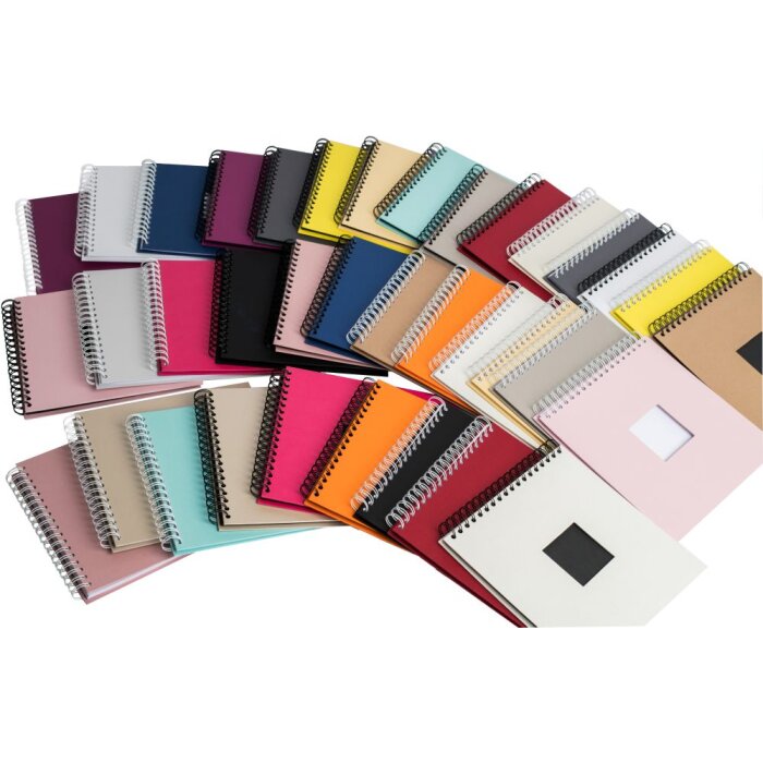 HNFD Spiralalbum Khari 50 weiße oder schwarze Seiten 24x25 cm